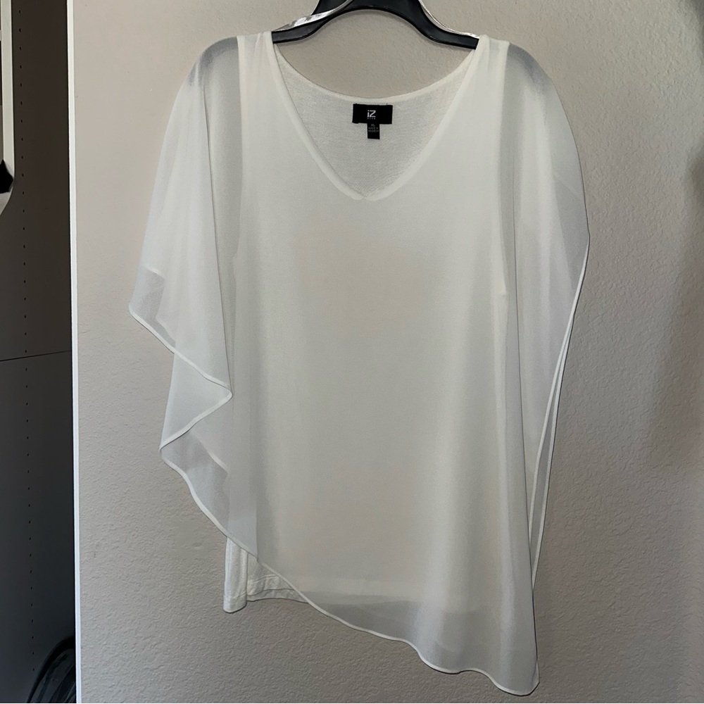 Brand: iZ Byer. Blouse. Size: XL. Color: Cream. polyester; rayon and spandex.